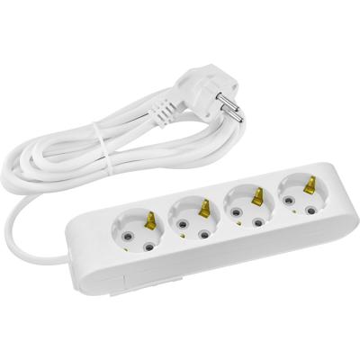 Stekkerdoos - Verlengsnoer - Decon - 4 Stopcontacten - 3 Meter - Randaarde - Wit | Nederland