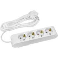 Stekkerdoos - Verlengsnoer - Decon - 4 Stopcontacten - 3 Meter - Randaarde - Wit | Nederland - thumbnail