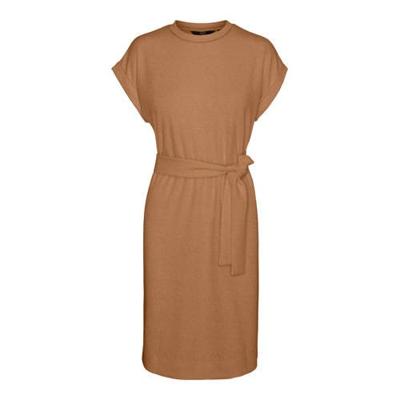 VERO MODA jurk VMKIARA met ceintuur bruin VERO MODA jurk VMKIARA met ceintuur bruin