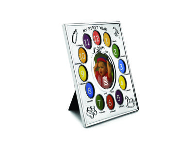 ZILVERSTAD - Kinderartikelen - Fotolijst 1e jaar v. 13 foto's ZILVERSTAD - Kinderartikelen - Fotolijst 1e jaar v. 13 foto's