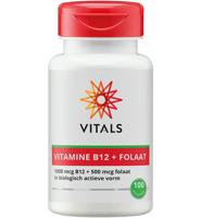 Vitals Vitamine B12 1000mcg + Folaat 500mcg Zuigtabletten - thumbnail