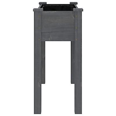 VidaXL Plantenbak met voering 71x37x76 cm massief vurenhout grijs