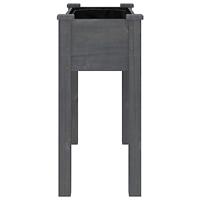 Plantenbak met voering 71x37x76 cm massief vurenhout grijs - thumbnail