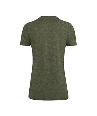JAKO 6129D T-Shirt Premium Basics Dames - Kaki Gemeleerd - 44