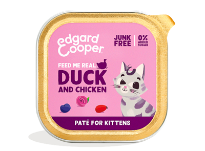 Cat kitten pate duck/chicken 85g Edgard & Cooper - Edgard en cooper