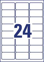 Avery-Zweckform L4773REV-20 Folie-etiketten 63.5 x 33.9 mm Polyester folie Wit 480 stuk(s) Weer verwijderbaar Laser (kleur), Laser (zwart/wit), Kopiëren - thumbnail