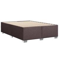 Boxspring met matras stof donkerbruin 140x200 cm - thumbnail