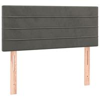 Boxspring met matras fluweel donkergrijs 90x200 cm - thumbnail