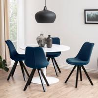 Bendt Ronde Eettafel 'Dara' 110cm, kleur Wit Marmer - thumbnail