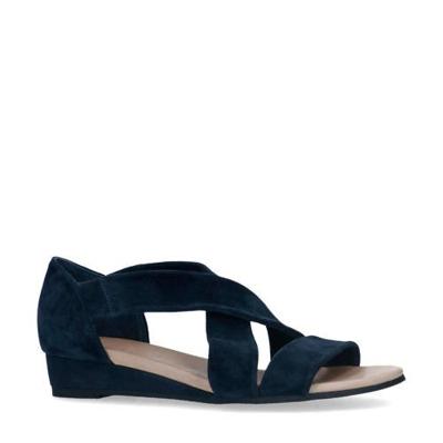 Manfield suède sandalen donkerblauw Manfield suède sandalen donkerblauw