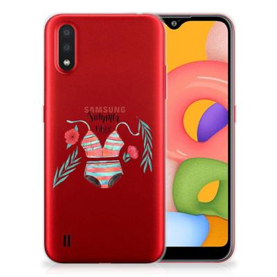 Samsung Galaxy A01 Telefoonhoesje met Naam Boho Summer Samsung Galaxy A01 Telefoonhoesje met Naam Boho Summer