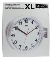 Stationsklok 15" dubbelzijdig zilver - thumbnail