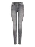Only 15188520 Onlblush Mid Sk Ank Raw Jeans Skinny Fit Grey Denim 15188520 - thumbnail