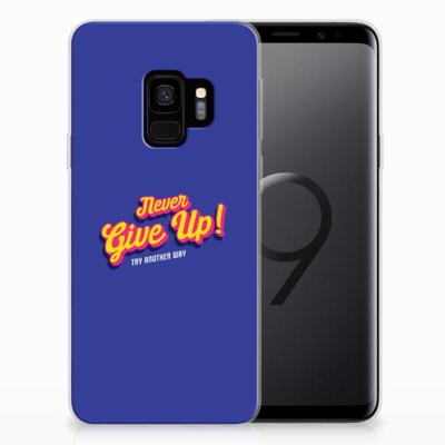 Samsung Galaxy S9 | Siliconen hoesje | met naam Never Give Up Samsung Galaxy S9 | Siliconen hoesje | met naam Never Give Up