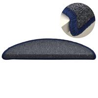 VidaXL Trapmatten 15 st 56x17x3 cm donkergrijs en blauw - thumbnail
