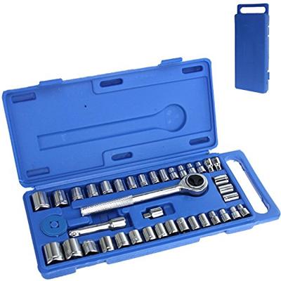 Dopsleutel set 40 delig verchroomd