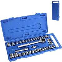 Dopsleutel set 40 delig verchroomd - thumbnail