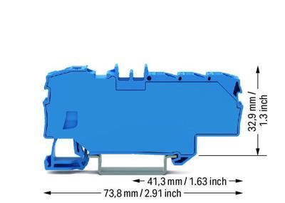WAGO 2006-8034 Verdeler-serieklem Cage Clamp-aansluiting Blauw 12 stuk(s)