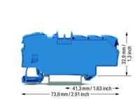 WAGO 2006-8034 Verdeler-serieklem Cage Clamp-aansluiting Blauw 12 stuk(s) - thumbnail