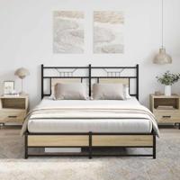 Bedframe zonder matras hout sonoma eikenkleurig 140x190 cm - thumbnail