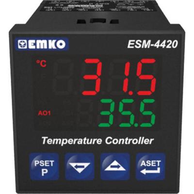 Emko ESM-4420.2.20.0.1/01.02/0.0.0.0 2-punt, P, PI, PD, PID Temperatuurregelaar J, K, R, S, T, Pt100 -200 tot 1700 °C Relais 5 A, SSR (l x b x h) 95 x 48 x 48 Emko ESM-4420.2.20.0.1/01.02/0.0.0.0 2-punt, P, PI, PD, PID Temperatuurregelaar J, K, R, S, T, Pt100 -200 tot 1700 °C Relais 5 A, SSR (l x b x h) 95 x 48 x 48