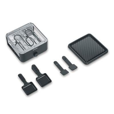 Severin 2360 Gourmetstel Anti-aanbaklaag, 4 pannen, Grillfunctie, Controlelampje Zwart