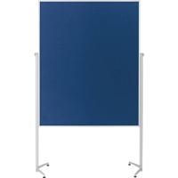 magnetoplan Presentatiebord Evolution Plus (l x b x h) 1630 x 1200 x 1500 mm Vilt Koningsblauw, Wit Tweezijdig te gebruiken, Incl. rollen, Prikbord 1151103 - thumbnail
