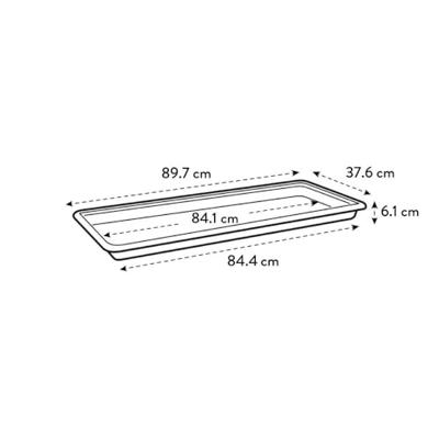 Elho green basics plantenbak schotel xxl 100 cm living black Elho green basics plantenbak schotel xxl 100 cm living black