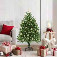 VidaXL Kerstboom met 150 led met standaard groen 120 cm pe - thumbnail
