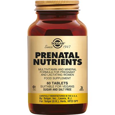 Solgar Prenatal Nutrients Multivitamine voor Zwangeren Tabletten