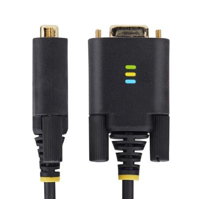 StarTech.com 2m USB naar Serieel Adapter/Converter Kabel, COM Retention, FTDI, DB9 RS232, Verwisselbare DB9 Schroeven/Moeren