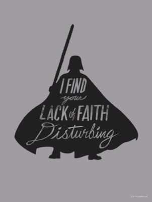 Kunstdruk Star Wars - Silhouette Quotes Vader 30x40cm