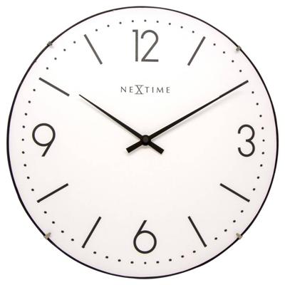 Wandklok - 35 cm - koepelglas - 'Basic Dome'