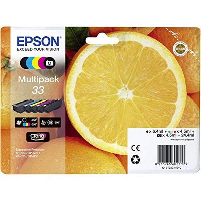 Epson Inktcartridge T3337, 33 Origineel Combipack Zwart, Foto zwart, Cyaan, Magenta, Geel C13T33374511 Epson Inktcartridge T3337, 33 Origineel Combipack Zwart, Foto zwart, Cyaan, Magenta, Geel C13T33374511