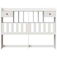 Hoofdbord met opbergruimte 160 cm massief grenenhout wit - thumbnail