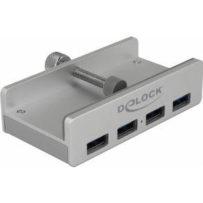 Delock 64046 Externe USB 3.0 4-poorts hub met borgschroef Delock 64046 Externe USB 3.0 4-poorts hub met borgschroef