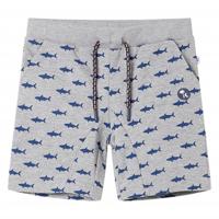 Kindershorts met trekkoord 104 gemleerd lichtgrijs - thumbnail