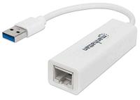 Manhattan USB 3.0 naar Gigabit Ethernet-adapter 10/100/1000 Mbit/s Gigabit Ethernet USB 3.0 wit 506847 - thumbnail