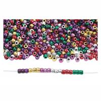 Colorations - rijgkralen metallic kleur in zak, 453 gram - thumbnail