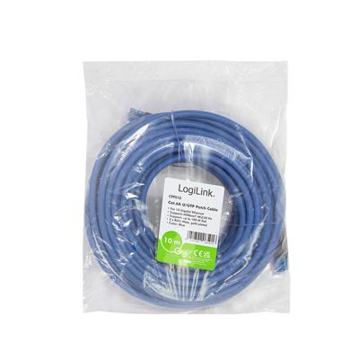 LogiLink CPP010 RJ45 Netwerkkabel, patchkabel CAT 6A U/UTP 10 m Blauw Vlambestendig, Halogeenvrij, Met anti-kniktule, Snagless, Vergulde steekcontacten 1 LogiLink CPP010 RJ45 Netwerkkabel, patchkabel CAT 6A U/UTP 10 m Blauw Vlambestendig, Halogeenvrij, Met anti-kniktule, Snagless, Vergulde steekcontacten 1