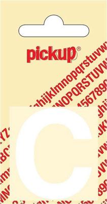 Plakletter Helvetica 40 mm Sticker witte letter C Pickup - Pickup