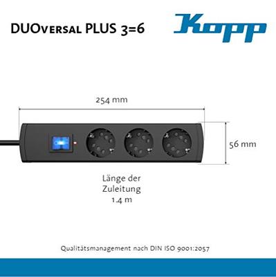 Kopp 234405008 Overspanningsveilige stekkerdoos 3-voudig Antraciet Randaarde stekker 1 stuk(s) Kopp 234405008 Overspanningsveilige stekkerdoos 3-voudig Antraciet Randaarde stekker 1 stuk(s)