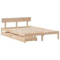 Bedframe zonder matras massief grenenhout 120x200 cm - thumbnail