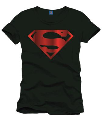Superman T-Shirt Golden Logo black Maat XL