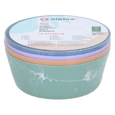 Gekleurde Kommen, 4dlg.