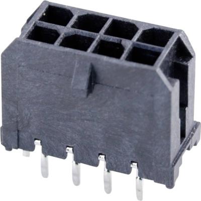 Molex 430450824 Male header, inbouw (standaard) Totaal aantal polen: 8 Rastermaat: 3 mm Inhoud: 1 stuk(s) Tray