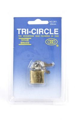 Rematiptop Tri-circle hangslot 20 mm met 3 sleutel blister