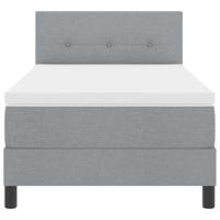 Boxspringbed met matras met matras Lichtgrijs 90 x 190 cm Stof - thumbnail