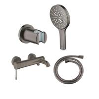 GROHE Essence New bad-/douchekraan met 3 standen handdoucheset en doucheslang brushed hard graphite SW98777/SW98893/SW472379/SW862602 - thumbnail