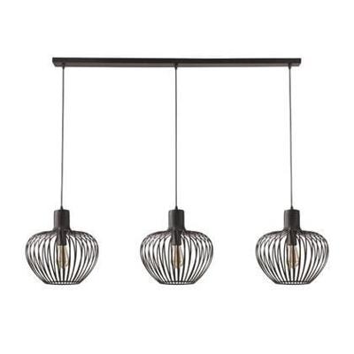 Freelight Hanglamp Arraffone 3 lichts L 140 cm Ø 30 cm zwart